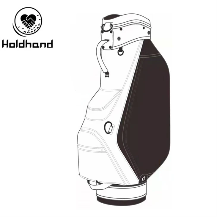 Lett golfvognbag med stor kapasitet med tilpasset broderi og trykk – moderne stil