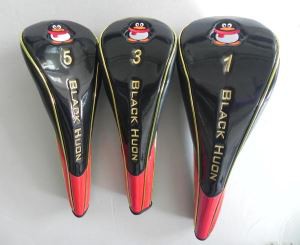 Black Red Golf Wood Headcover Set