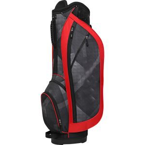 Ny mørk grå kontrast rød golfbil veske med mønster