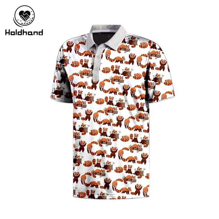 Hot sales European cotton polo shirt golf print sweatshirt