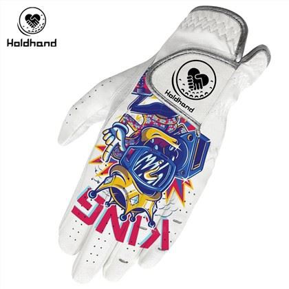 Tilpasset håndlaget Premium LOGO PU skinn Cabretta golfhanske