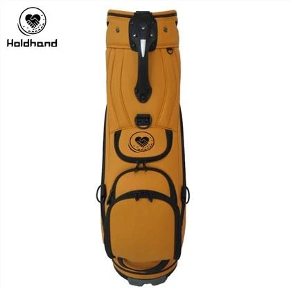 Mote Bright Orange Design Egendefinert PU-materiale Golf Staff Bag Golf Bag