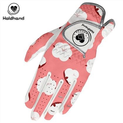 Kvinne passform utskrift tilpasset design produksjon høy kvalitet PU Cabretta lær golfhansker