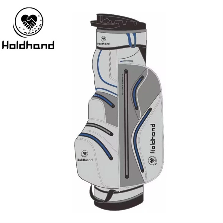 Black And Red Polyester Water-resistant Custom Design Custom Pockets Golf Bags Golf Cart Bag